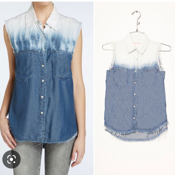 Blank NYC denim sleeveless shirt size small - Picture 2 of 4